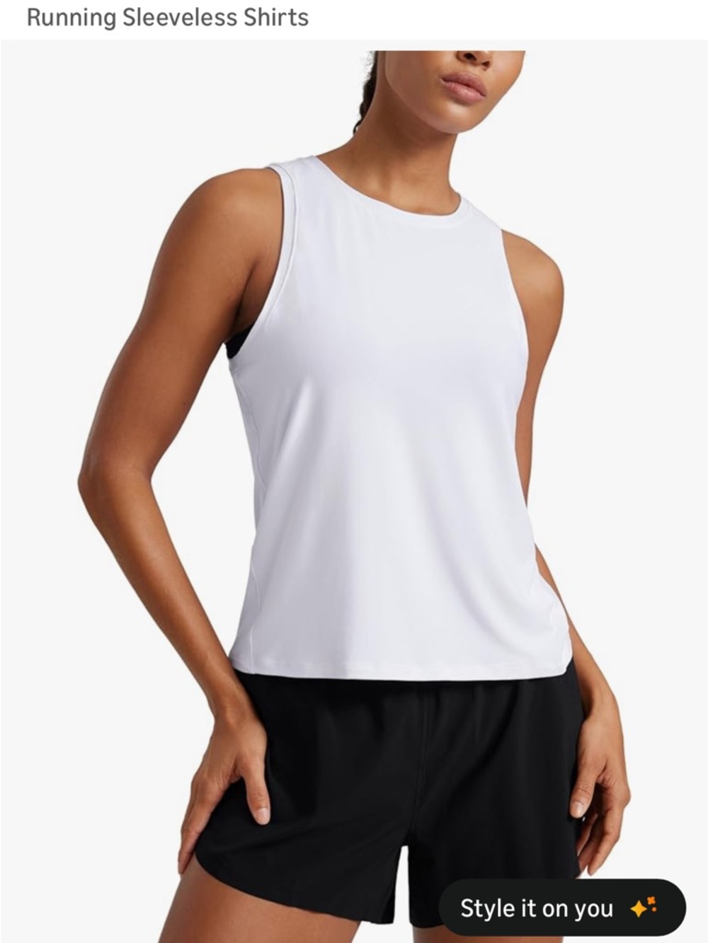 CRZ Yoga Women’s White Sleeveless Active Tank Top
